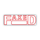 COSCO 2000PLUS Green Line Message Stamp, Faxed, 1.5 x 0.56, Red