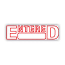 COSCO 2000PLUS Green Line Message Stamp, Entered, 1.5 x 0.56, Red