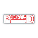 COSCO 2000PLUS Green Line Message Stamp, Posted, 1.5 x 0.56, Red