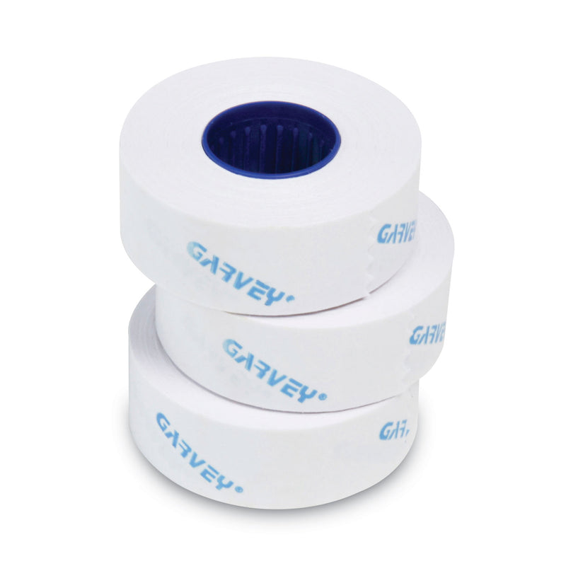 Garvey One-Line Pricemarker Labels Bulk Pack, 0.44 x 0.81, White, 1,200/Roll, 16 Rolls/Box