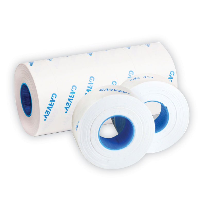 Garvey One-Line Pricemarker Labels, 0.44 x 0.81, White, 1,200/Roll, 3 Rolls/Box