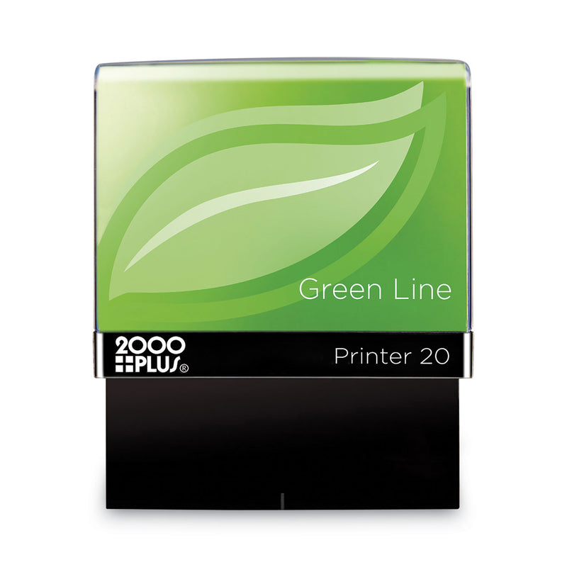 COSCO 2000PLUS Green Line Message Stamp, Void, 1.5 x 0.56, Blue