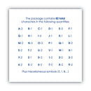 COSCO Letters, Numbers and Symbols, Self Adhesive, Black, 3"h, 64 Characters