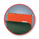 Smead Interior File Folders, 1/3-Cut Tabs: Assorted, Letter Size, 0.75" Expansion, Orange, 100/Box