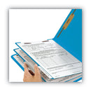 Smead Colored End Tab Classification Folders with Dividers, 2 Dividers, Letter Size, Blue, 10/Box