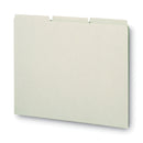 Smead Recycled Blank Top Tab File Guides, 1/3-Cut Top Tab, Blank, 8.5 x 11, Green, 100/Box