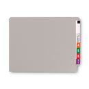Smead Shelf-Master Reinforced End Tab Colored Folders, Straight Tabs, Letter Size, 0.75" Expansion, Gray, 100/Box