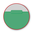 Smead Interior File Folders, 1/3-Cut Tabs: Assorted, Letter Size, 0.75" Expansion, Green, 100/Box