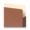 Smead Redrope Drop-Front File Pockets with Fully Lined Gussets, 3.5" Expansion, Letter Size, Redrope, 10/Box