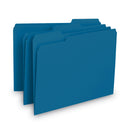 Smead Interior File Folders, 1/3-Cut Tabs: Assorted, Letter Size, 0.75" Expansion, Sky Blue, 100/Box