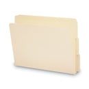 Smead Heavyweight Manila End Tab Folders, 9" High Front, 1/3-Cut Tabs: Assorted, Letter, 0.75" Expansion, Manila, 100/Box