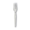 Dixie Plastic Cutlery, Forks, Heavyweight, Clear, 1,000/Carton