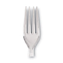 Dixie Plastic Cutlery, Forks, Heavyweight, Clear, 1,000/Carton