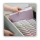 Smead Top Tab Colored Fastener Folders, 2 Fasteners, Letter Size, Lavender Exterior, 50/Box
