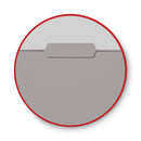 Smead Interior File Folders, 1/3-Cut Tabs: Assorted, Letter Size, 0.75" Expansion, Gray, 100/Box