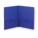 Smead Poly Two-Pocket Folder with Fasteners, 180-Sheet Capacity, 11 x 8.5, Blue, 25/Box