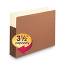 Smead Redrope Drop-Front File Pockets with Fully Lined Gussets, 3.5" Expansion, Letter Size, Redrope, 10/Box