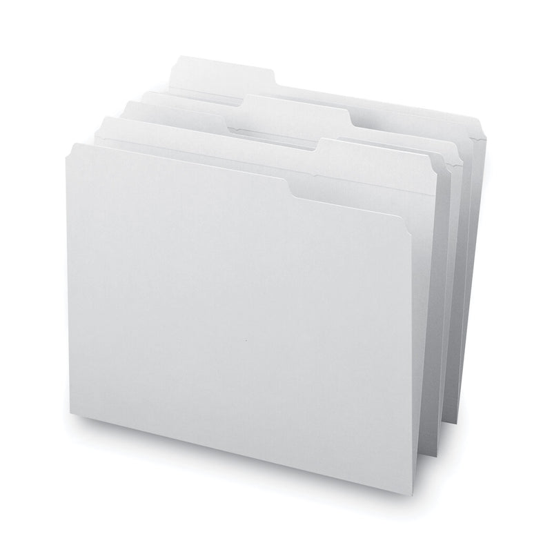 Smead Reinforced Top Tab Colored File Folders, 1/3-Cut Tabs: Assorted, Letter Size, 0.75" Expansion, White, 100/Box