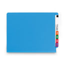 Smead Colored End Tab Classification Folders with Dividers, 2 Dividers, Letter Size, Blue, 10/Box