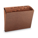 Smead TUFF Expanding Open-Top Stadium File, 12 Sections, 1/12-Cut Tabs, Letter Size, Redrope