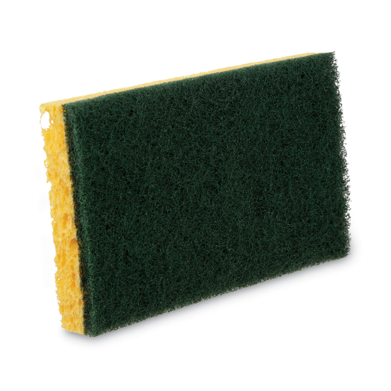 3M Niagara Medium Duty Scrubbing Sponge 74N, 3.6 x 6, 1" Thick, Yellow/Green, 20/Carton