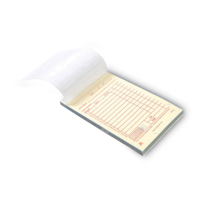 AmerCareRoyal Sales Receipt Book, Two-Part Carbonless, 3.5 x 5.63, 1/Page, 50 Forms/Book, 100 Books/Carton