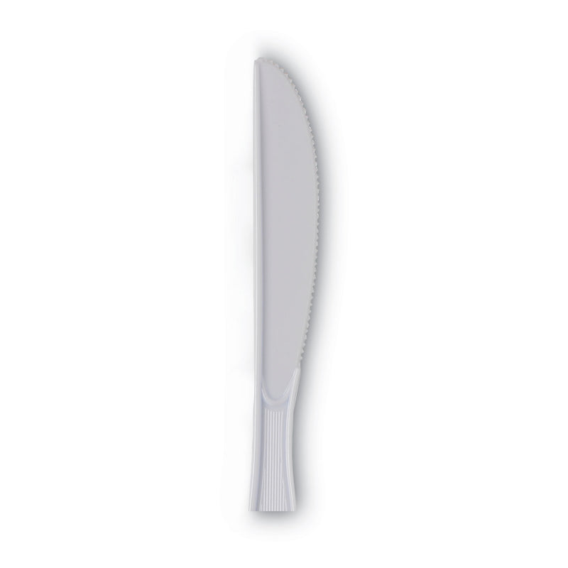 Dixie Plastic Cutlery, Heavy Mediumweight Knives, White, 1,000/Carton