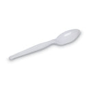 Dixie Plastic Cutlery, Heavy Mediumweight Teaspoons, White, 100/Box