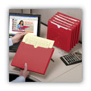 Smead Colored File Jackets with Reinforced Double-Ply Tab, Straight Tab, Letter Size, Red, 50/Box