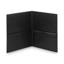 Smead Poly Two-Pocket Folder with Snap Closure Security Pocket, 100-Sheet Capacity, 11 x 8.5, Black, 5/Pack