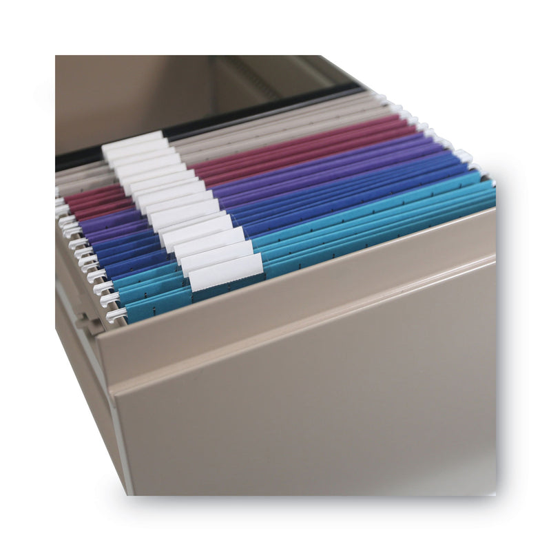 Smead Colored Hanging File Folders with 1/5 Cut Tabs, Letter Size, 1/5-Cut Tabs, Assorted Jewel Tone Colors, 25/Box