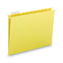 Smead Colored Hanging File Folders with 1/5 Cut Tabs, Letter Size, 1/5-Cut Tabs, Yellow, 25/Box