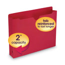 Smead Colored File Jackets with Reinforced Double-Ply Tab, Straight Tab, Letter Size, Red, 50/Box