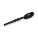Dixie Plastic Cutlery, Heavy Mediumweight Teaspoons, Black, 1,000/Carton