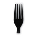 Dixie Individually Wrapped Heavyweight Forks, Polystyrene, Black, 1,000/Carton