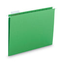 Smead Colored Hanging File Folders with 1/5 Cut Tabs, Letter Size, 1/5-Cut Tabs, Green, 25/Box
