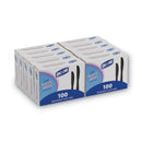 Dixie Plastic Tableware, Heavy Mediumweight Knives, Black, 100/Box, 10 Boxes/Carton