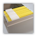 Smead Colored Hanging File Folders with 1/5 Cut Tabs, Letter Size, 1/5-Cut Tabs, Yellow, 25/Box