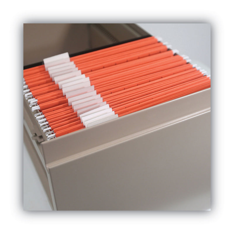 Smead Colored Hanging File Folders with 1/5 Cut Tabs, Letter Size, 1/5-Cut Tabs, Orange, 25/Box