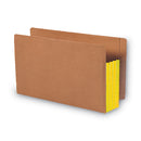 Smead Redrope Drop-Front End Tab File Pockets, Fully Lined 6.5" High Gussets, 3.5" Expansion, Legal Size, Redrope/Yellow, 10/Box