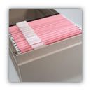 Smead Colored Hanging File Folders with 1/5 Cut Tabs, Letter Size, 1/5-Cut Tabs, Pink, 25/Box