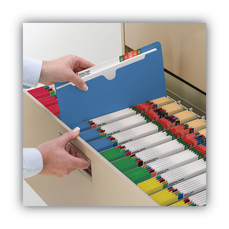 Smead Colored File Jackets with Reinforced Double-Ply Tab, Straight Tab, Letter Size, Assorted Colors, 50/Box