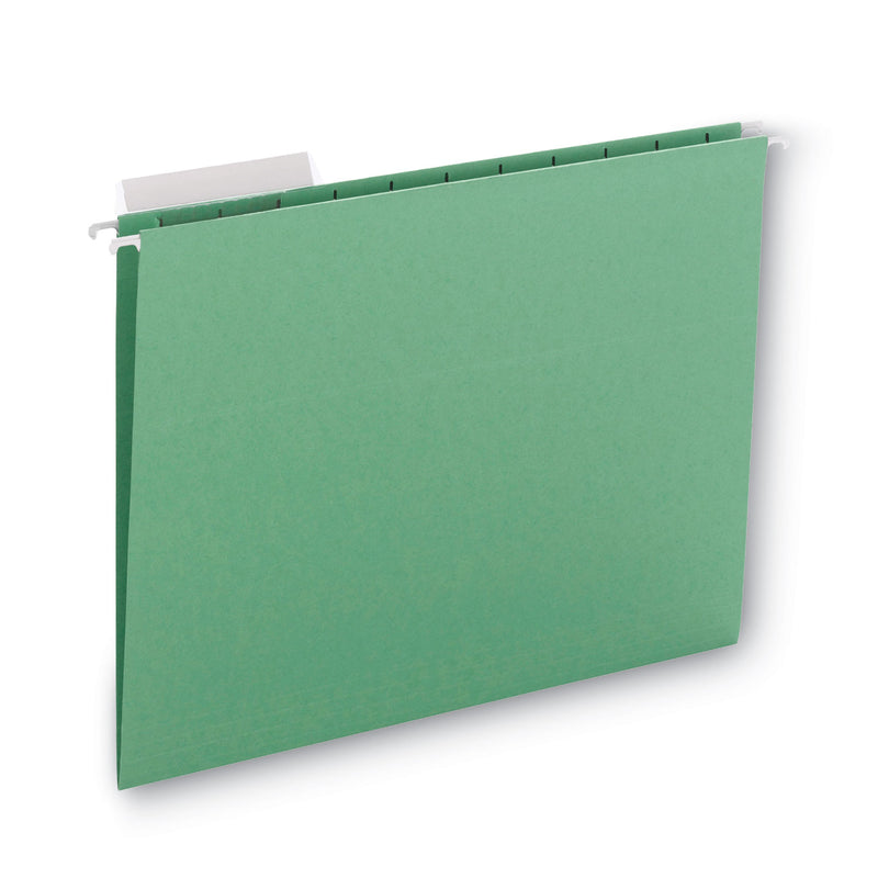 Smead Color Hanging Folders with 1/3 Cut Tabs, Letter Size, 1/3-Cut Tabs, Green, 25/Box