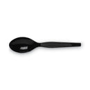 Dixie Plastic Cutlery, Heavy Mediumweight Teaspoons, Black, 1,000/Carton