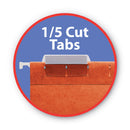 Smead Colored Hanging File Folders with 1/5 Cut Tabs, Letter Size, 1/5-Cut Tabs, Orange, 25/Box