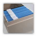 Smead Colored Hanging File Folders with 1/5 Cut Tabs, Letter Size, 1/5-Cut Tabs, Blue, 25/Box