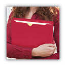 Smead Colored File Jackets with Reinforced Double-Ply Tab, Straight Tab, Letter Size, Red, 50/Box