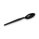 Dixie Individually Wrapped Heavyweight Teaspoons, Polystyrene, Black 1,000/Carton