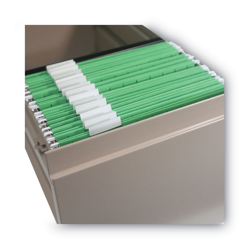 Smead Colored Hanging File Folders with 1/5 Cut Tabs, Letter Size, 1/5-Cut Tabs, Green, 25/Box