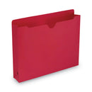 Smead Colored File Jackets with Reinforced Double-Ply Tab, Straight Tab, Letter Size, Red, 50/Box